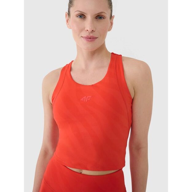 Women\ s quick-drying training crop top 4F 4FWSS25TFSLF413-62S