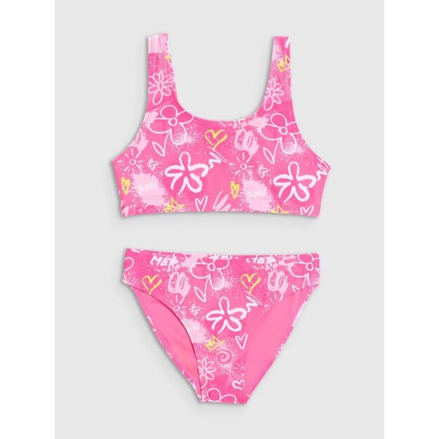 Girls\  two-piece swimsuit 4F 4FJRSS25UBKSF051-90A