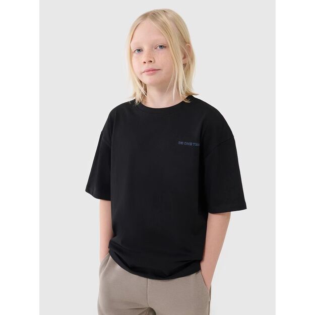 Boy\ s oversize T-shirt with inscription 4F 4FJWSS25TTSHM2184-20S