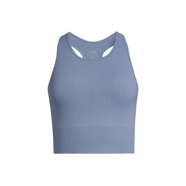 CASALL Multi Rib Seamless Padded Sports Top blue