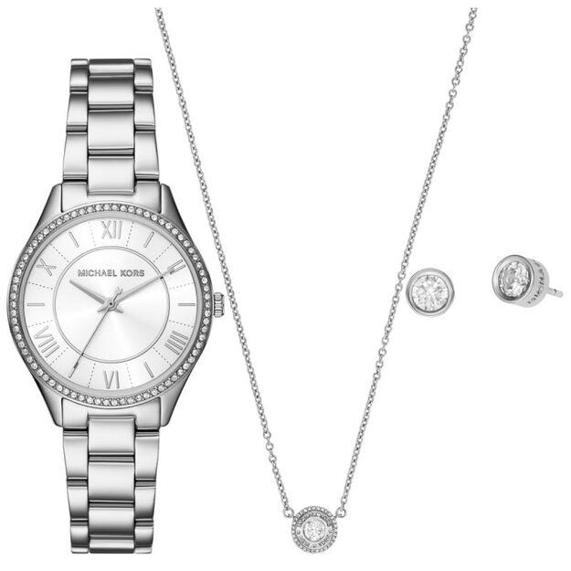 Michael Kors Lauryn Women\ s Watch + Jewelry MK4851SET + BOX