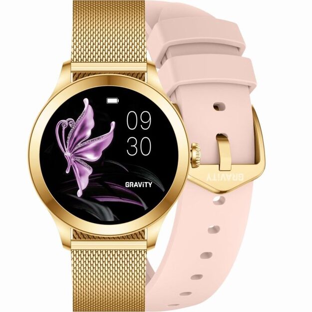 Smartwatch Gravity Rose Gold 2 Straps GT25-1 PRO