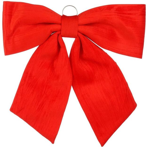 RED DECORATIVE BOW 67x72x9CM MICA