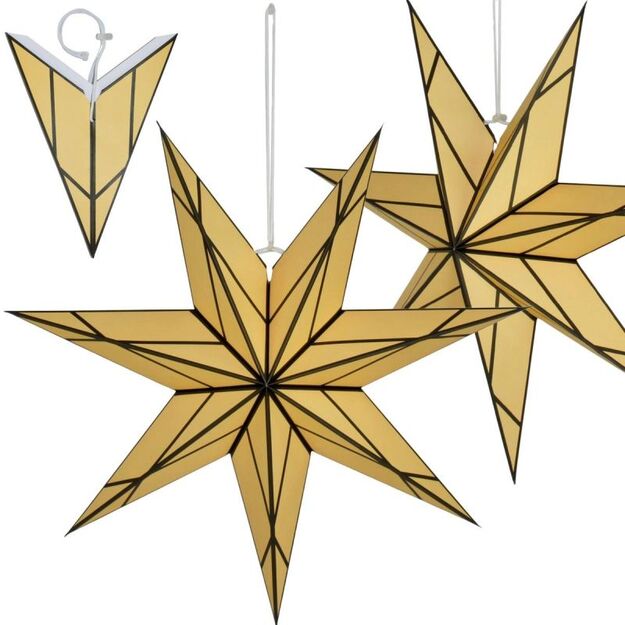 PAPER DECORATION STAR 50CM 7 ARMS CREAM