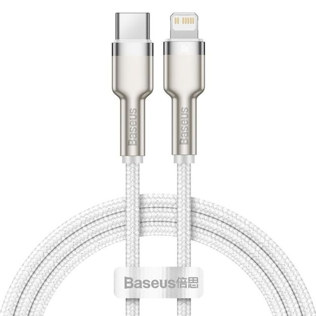 BASEUS USB-C LIGHTNING CAFULE PD CABLE 1M WHITE
