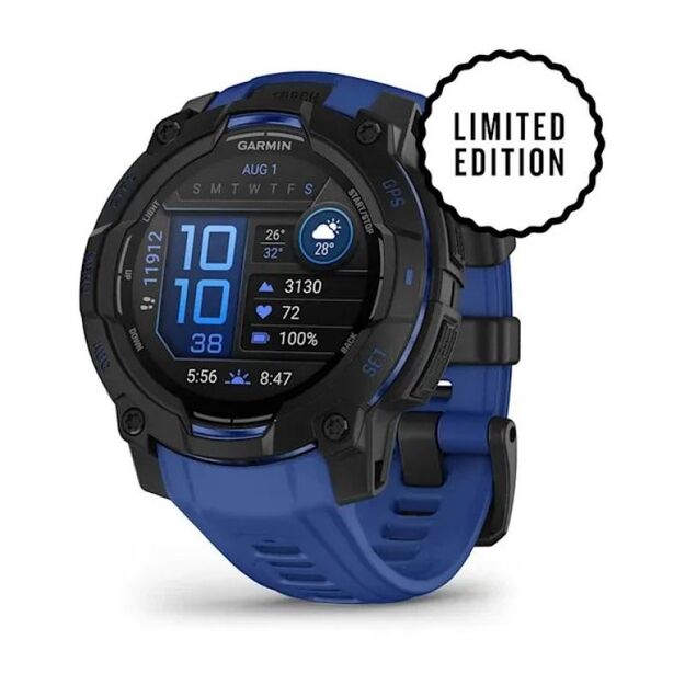 GARMIN Instinct 3 AMOLED 45mm Black/Bolt Blue smartwatch
