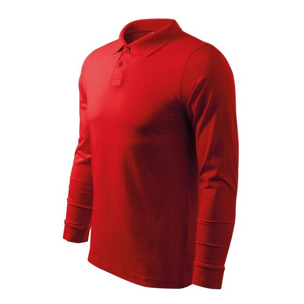Malfini Single J. LS M MLI-21107 red polo shirt