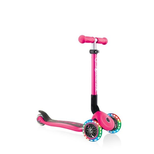 Globber Foldable Lights Fuchsia Jr 437-110 3-Wheel Scooter
