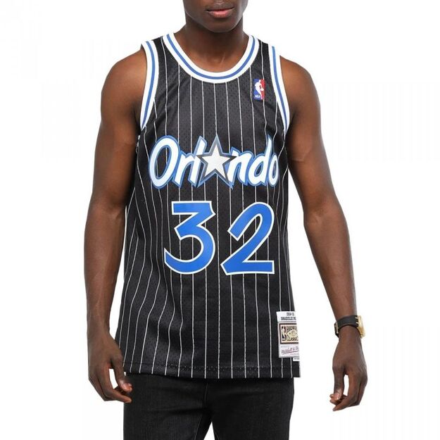 Mitchell & Ness Men\ s Orlando Magic NBA Swingman Jersey Shaquille O\ Neal #32 SMJYGS18191-OMABLCK94SON