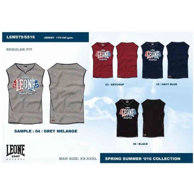 Men\ s tank T-shirt LEONE LSM979/S16 black  L 