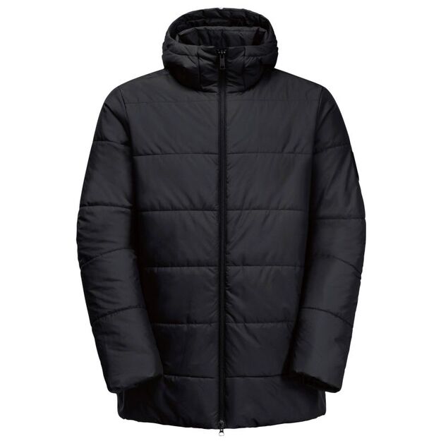 Men\ s transition jacket Jack Wolfskin DEUTZER LONG JKT M black breathable material black (1207451_6000)