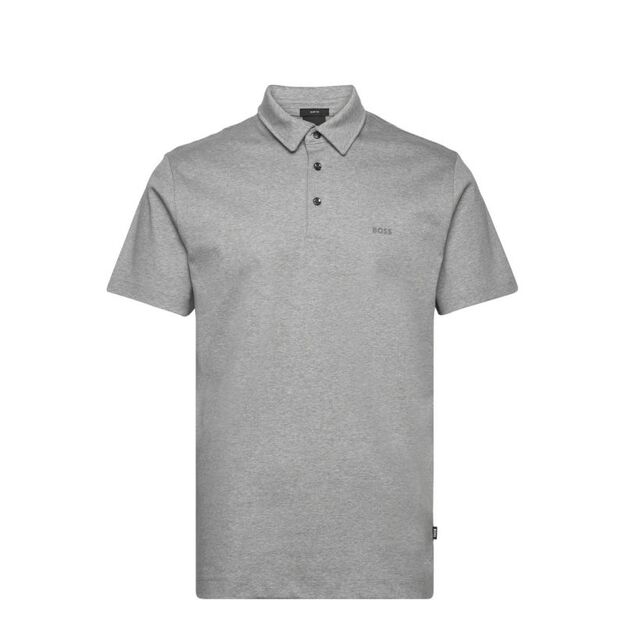 BOSS Palosh 30 Silver Slim Fit Men\ s Polo Shirt Gray (50471335-041)