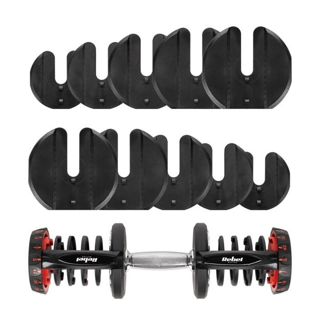 Adjustable cast iron dumbbell 40 kg REBEL ACTIVE