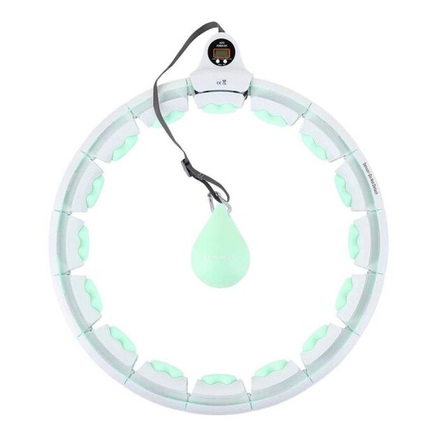 Hula hoop HMS HHW06 with studs, weight and counter green