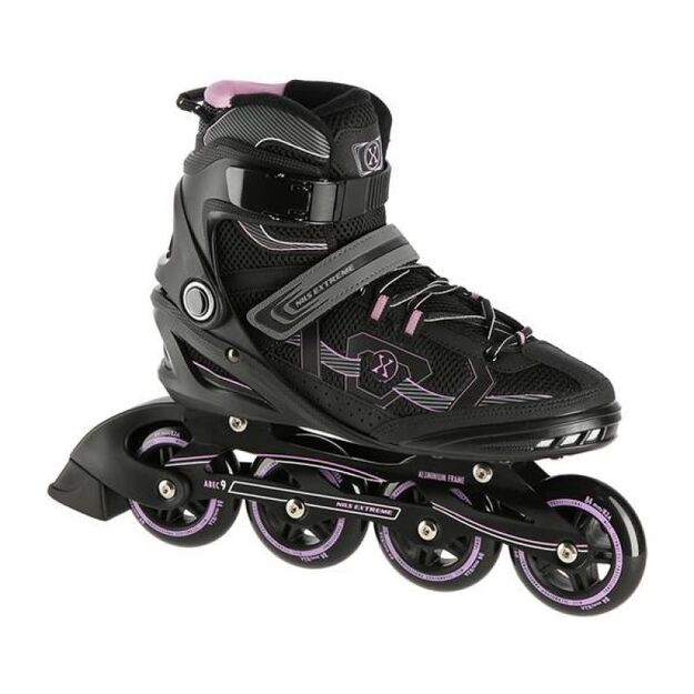 NILS EXTREME NA9157 ROLLER SKATES BLACK AND PURPLE SIZE 44