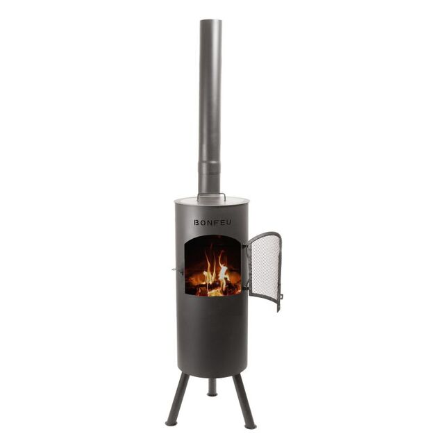BONFEU GARDEN FIREPLACE BONGIANO LP BLACK