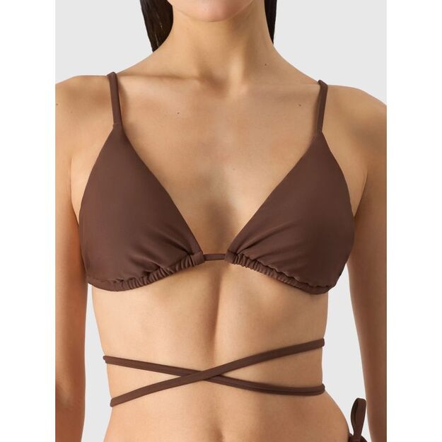 Women\ s swimsuit bikini top 4F 4FWSS24UBKTF041-81S Brown