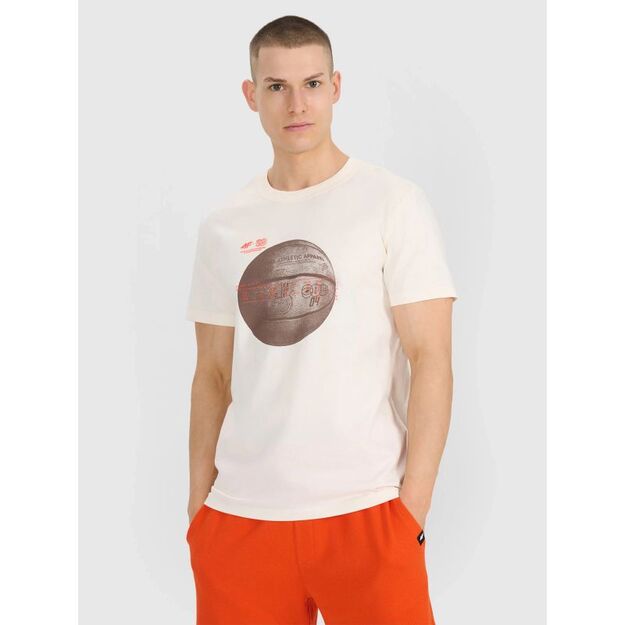 Men\ s regular printed T-shirt 4F 4FRSS25TTSHM3093-11S