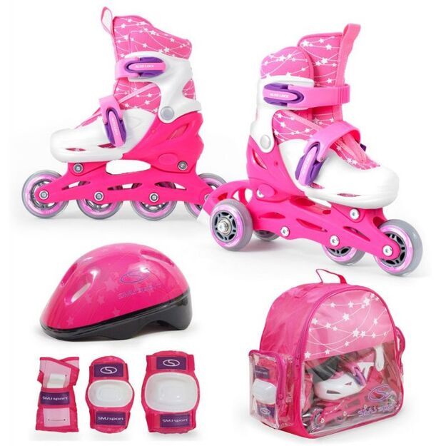 SMJ Sport Combo Pink LED Set: 2in1 Roller Skates HS-TNK-000009549