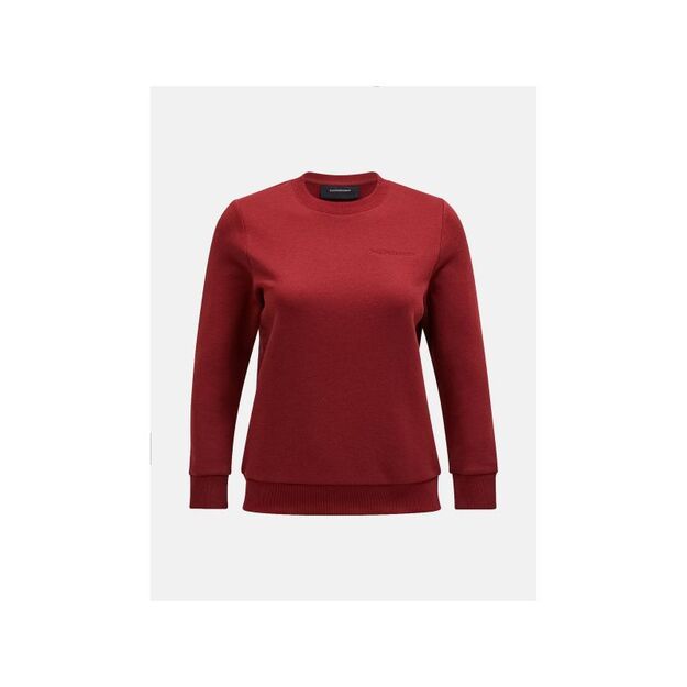 Peak Performance W Original Small Logo Crew Burgundy Sweatshirt