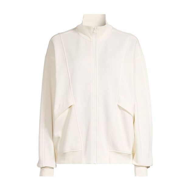 CASALL Comfy Full Zip Sweater white