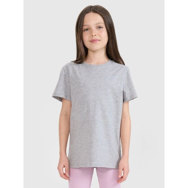 Regular plain girls\  T-shirt 4F 4FJWSS25TTSHF2177-27M