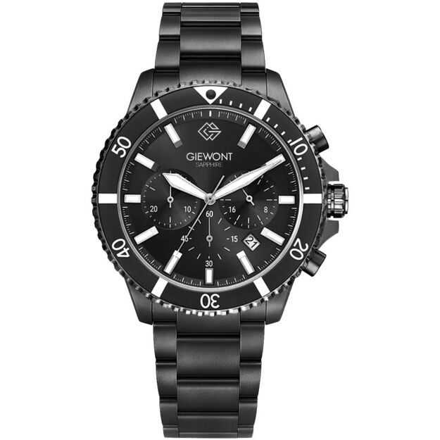 Men\ s Watch Giewont Chronograph Sapphire Black GW3970-B4