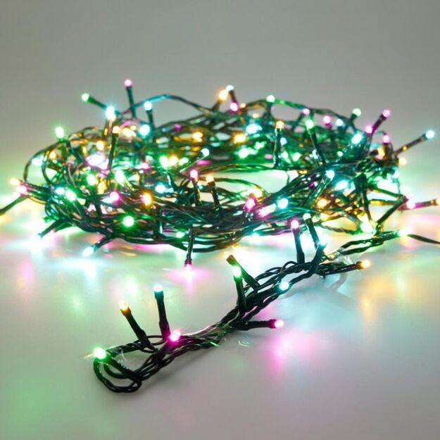CHRISTMAS TREE LIGHTS 240LED LIGHT CHAIN TIMER MULTICOLOR MACARON