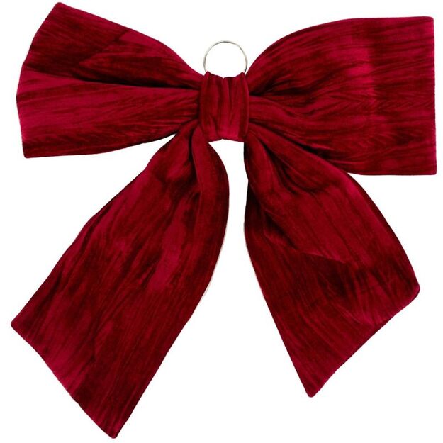 DECORATIVE BURGUNDY BOW 67x72x9CM MICA