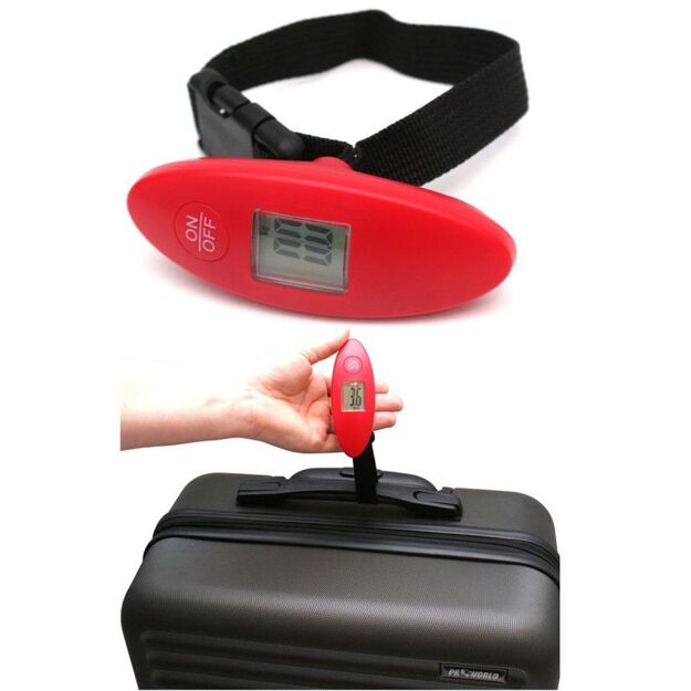 50KG PROWORLD RED LUGGAGE SCALE