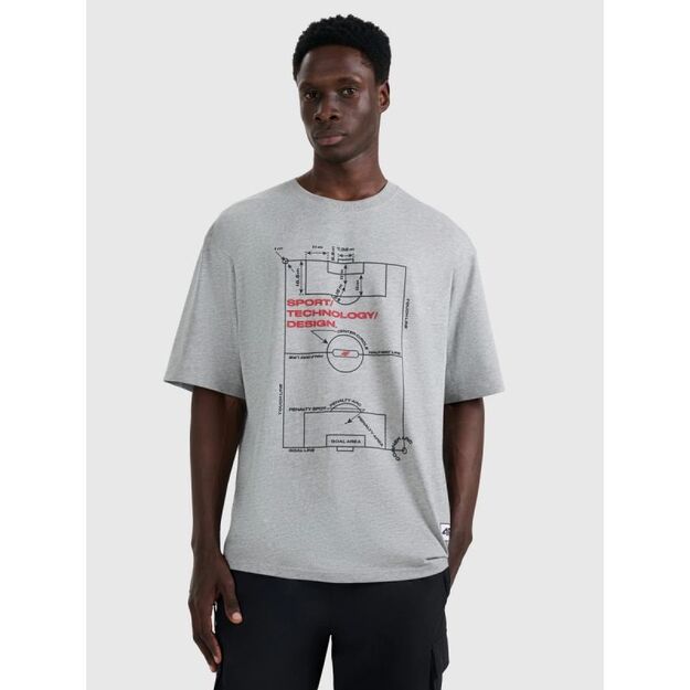 Men\ s oversize printed T-shirt 4F 4FRAW25TTSHM3257-27M