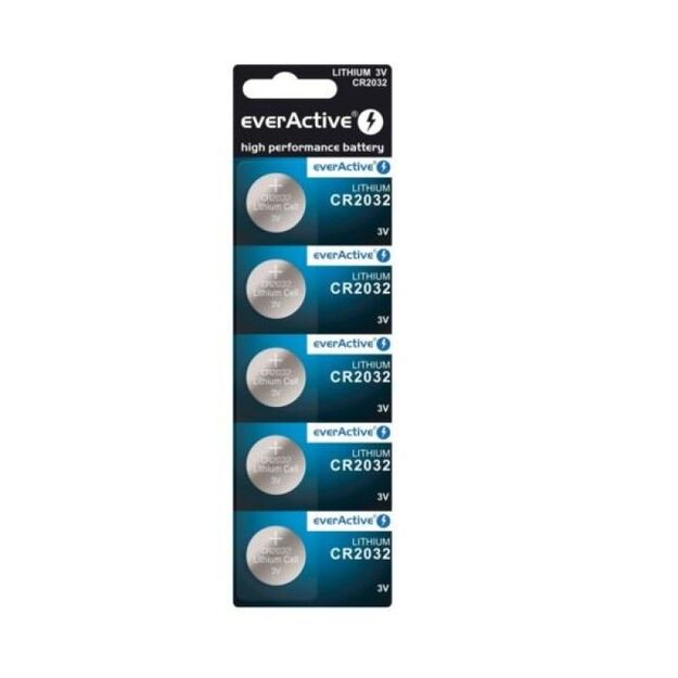 CR2032 everActive battery, pack of 5