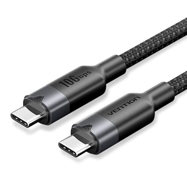 USB-C to USB-C Vention USB 3.2 Cable 5A 10Gbps 1m Black