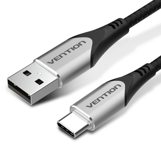 Vention Braided USB-A to USB-C Cable 3A 480Mbps 2m Gray