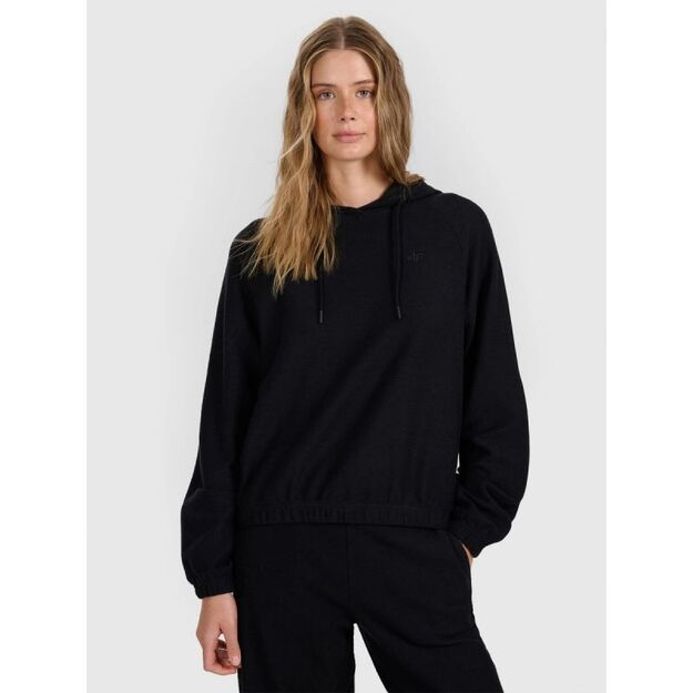 Women\ s open-front hooded sweatshirt 4F 4FRAW25TSWSF2544-20S
