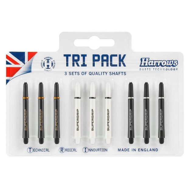 Shafty Harrows TRI PACK Supergrip 3x3 black, white