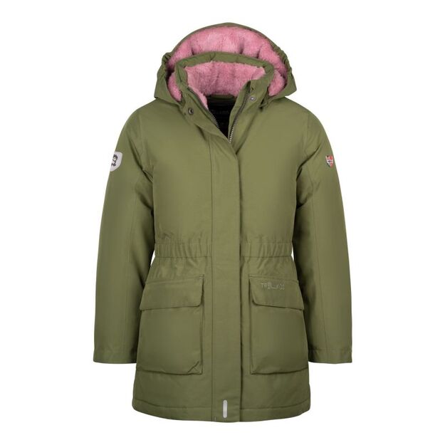 Trollkids Girls Alesund Coat Children\ s Winter Hooded Jacket Waterproof Down Green (301-323)
