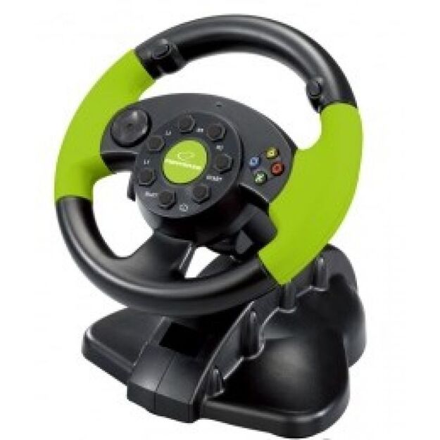 Esperanza EG104 steering wheel (PC, Xbox 360  black and green)