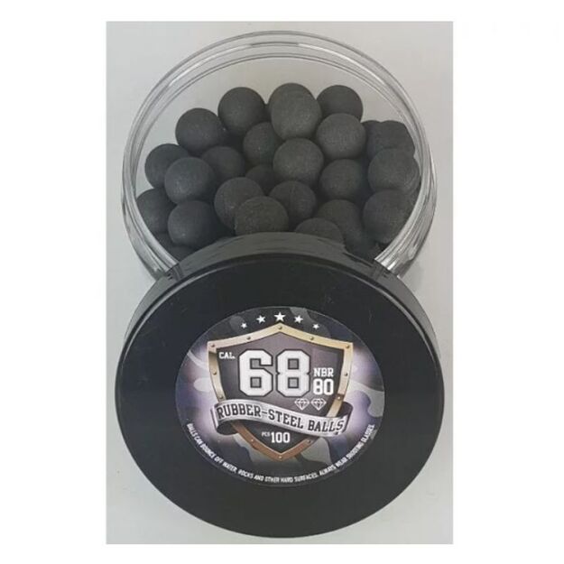 Guard Power rubber-metal bullets, cal. 68, 100 pcs.