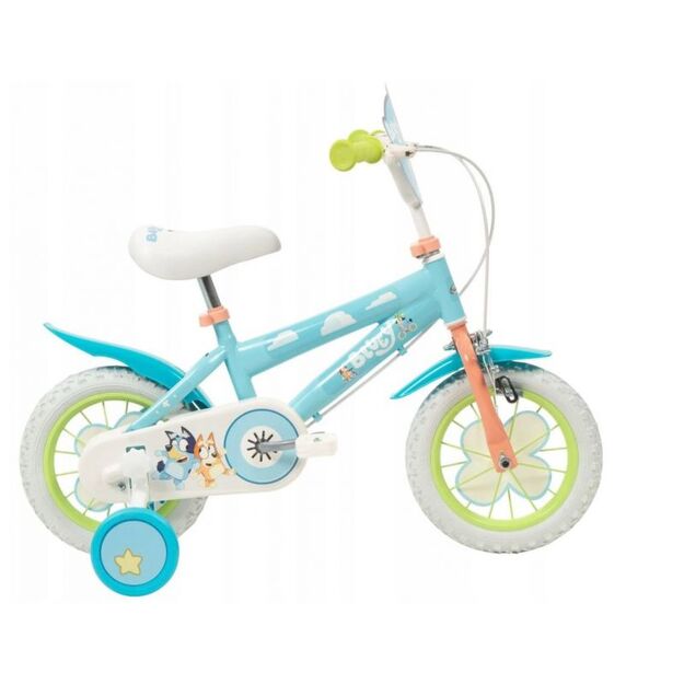 TOIMSA Bluey 12  Children\ s Bicycle Blue and Lime