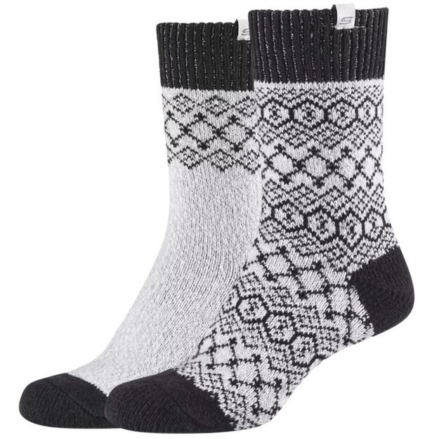 Skechers Casual Cozy Jacquard 2PPK Socks SK41047-9202 Gray 35-38