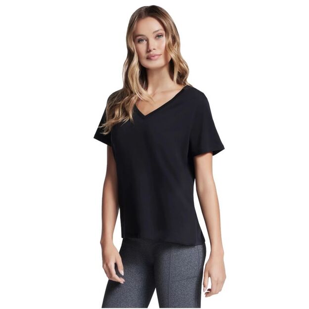 Skechers Pima V-Neck Tee TP130-BLK Black M