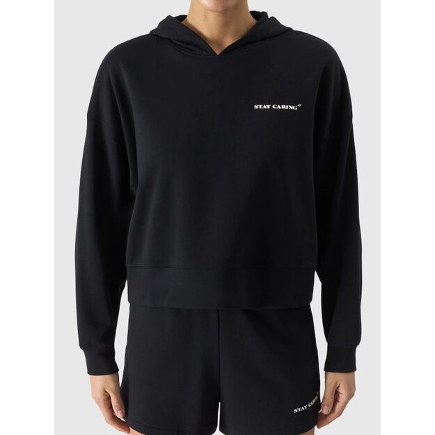 Women\ s sweatshirt with hood, open, 4F 4FWSS24TSWSF1003-20S