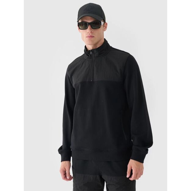 Men\ s sweatshirt without zipper, without hood, 4F 4FRSS24TSWSM2035-20S
