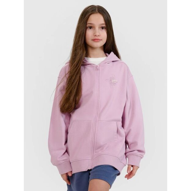 Girls\  sweatshirt with a hood, 4F 4FJWSS25TSWSF1482-52S