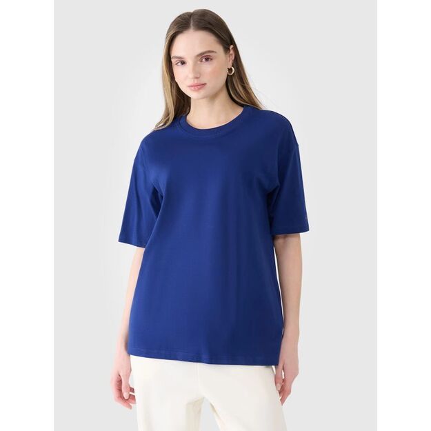 Women\ s oversize plain T-shirt 4F 4FRSS25TTSHF2694-31S