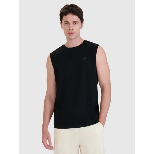 Men\ s tank top regular plain 4F 4FWMM00TSLEM125-20S