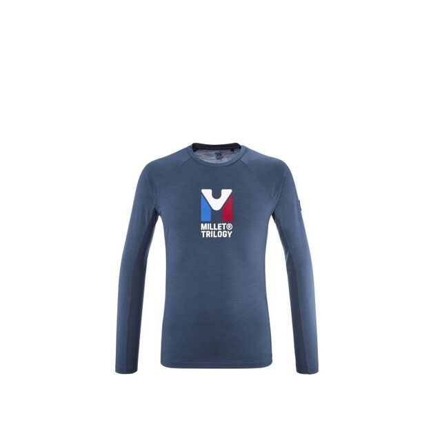 MILLET M Trilogy Wool Ts Ls Navy Blue Underwear