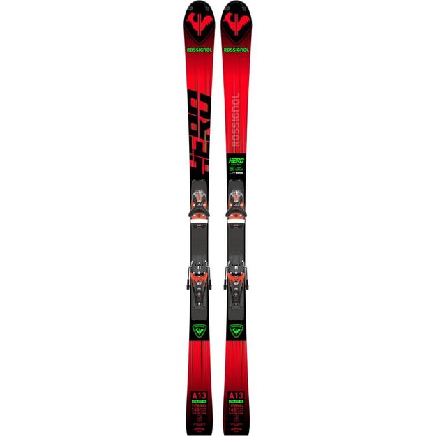 ROSSIGNOL HERO SL 150 (R22) skis + LOOK SPX 12 Rockerace Hot Red bindings