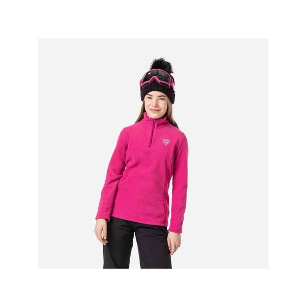 Rossignol Girl 1/2 Zip Fleece Sweatshirt Pink